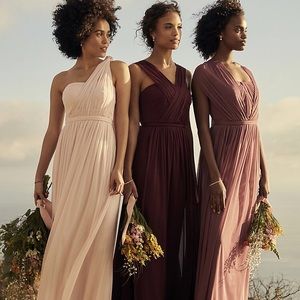 Style your way mesh Davids Bridal bridesmaid dress